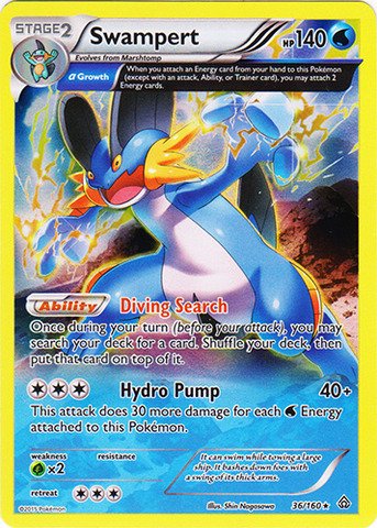 Pokemon - Swampert (36/160) - XY Primal Clash - Holo : Amazon.sg: Toys